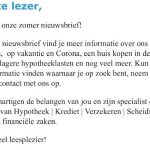 Zomer nieuwsbrief juli 2021 CM Personal Finance